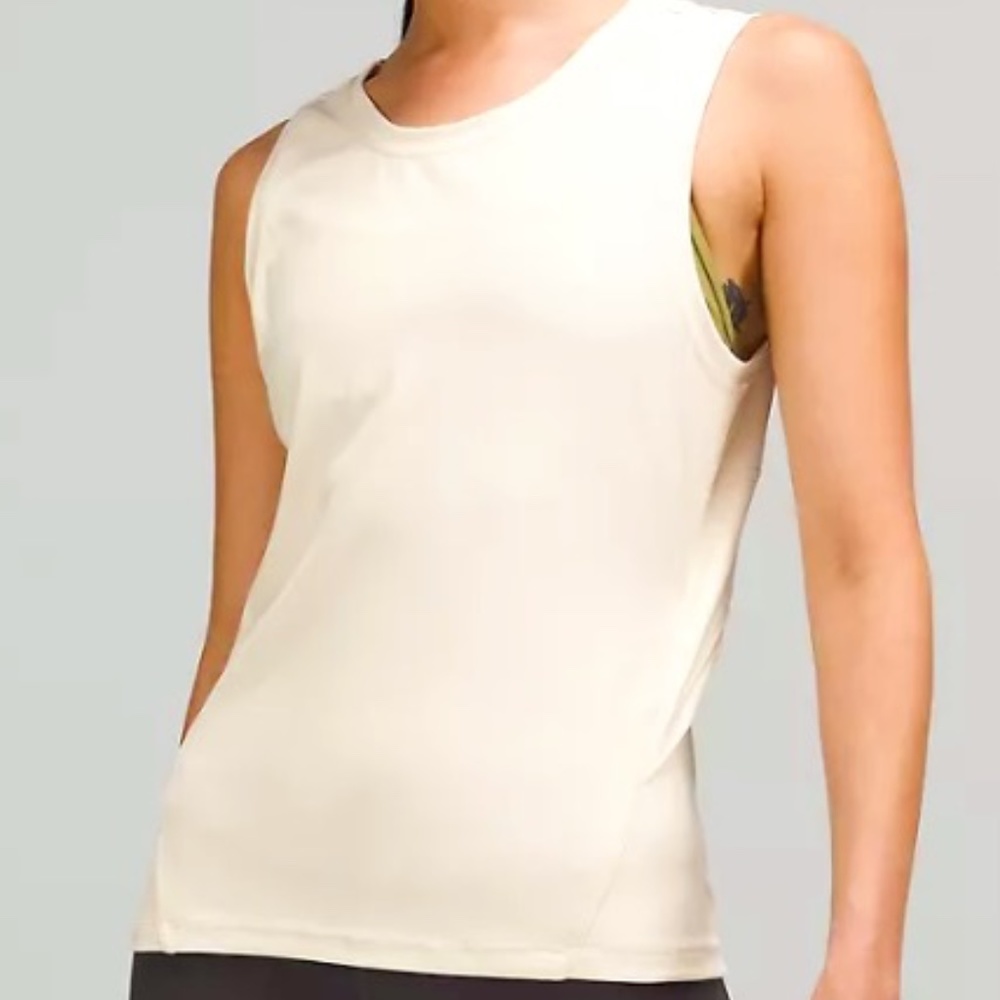 Lululemon NWT Nulu Back-Twist Yoga Tank Top White Opal Size 14